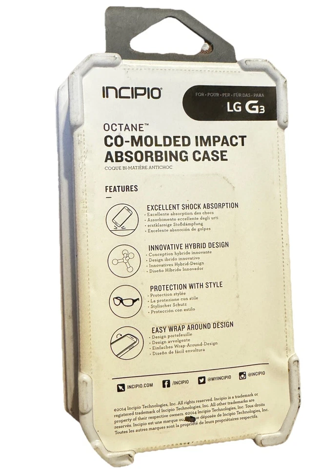 Incipio Octane 保护壳 适用于 LG G3 - 透明/结霜 蓝色 青色 — 第 3/4 张图片