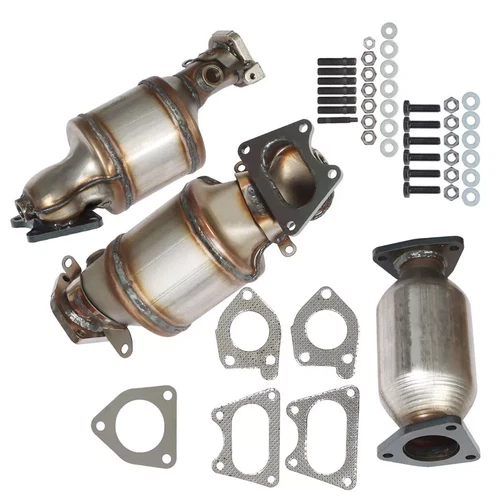 Catalytic Converter For Acura MDX 3.5L 3.7L 2003-2009 BANK 1 & 2 AND REAR Set US - Picture 1 of 5