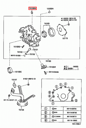 Genuine Lexus GX470 UZJ120 LX470 UZJ100 2UZ 4.7 Petrol Oil Pump O Ring Seal - Picture 15 of 20