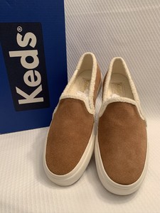 shearling slip ons