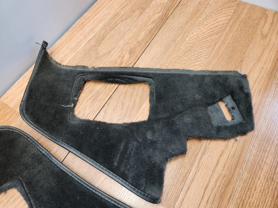 ✅ 82-88 原始设备制造商宝马 E28 528e 535 内部地板侧地毯一对黑色 — 第 3/4 张图片