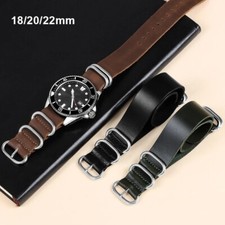 Vintage Soft Leather Watchband for Casio Handmade Watch Strap Replacement 18mm