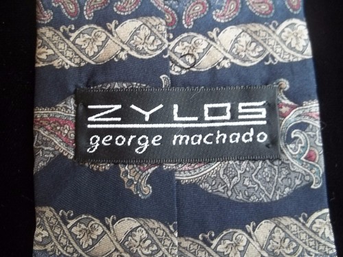 Zylos George Machado Mens Neck Tie Paisley Design TY14 - Picture 7 of 8