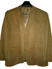 Geoffrey Beene Corduroy Sport Coat Jacket Blazer Men's 46R Brown 3 Button Cotton