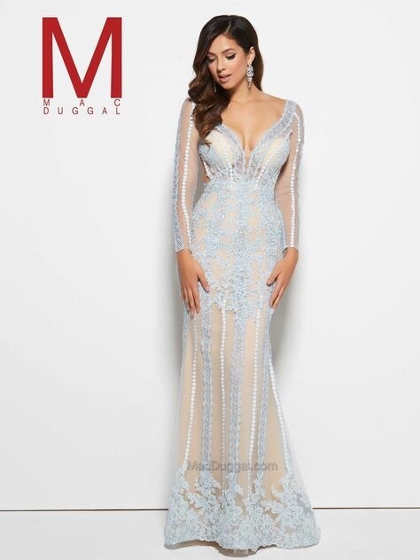 Mac Duggal powder blue gown size 0 | eBay