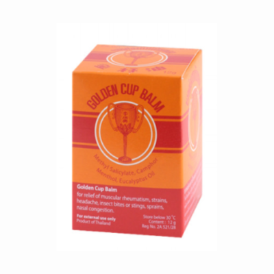 12X Menthol Eucalyptus Oil THAI GOLDEN CUP BALM Muscle Pain