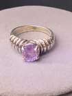 VINTAGE ESTATE 925 STERLING SILVER AMETHYST RING SIZE 8.5 4.92 GRAMS