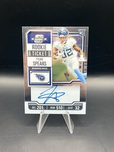 2023 Contenders Optic Tyjae Spears Silver Rookie Ticket On Card Auto Titans Holo