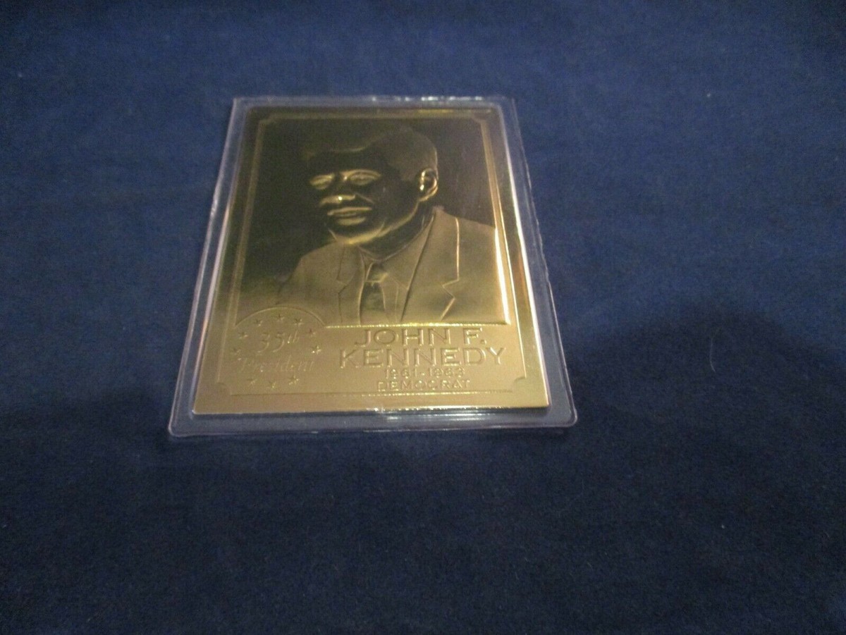 John F. Kennedy Danbury Mint 22kt Gold Card - 35th U.S.
