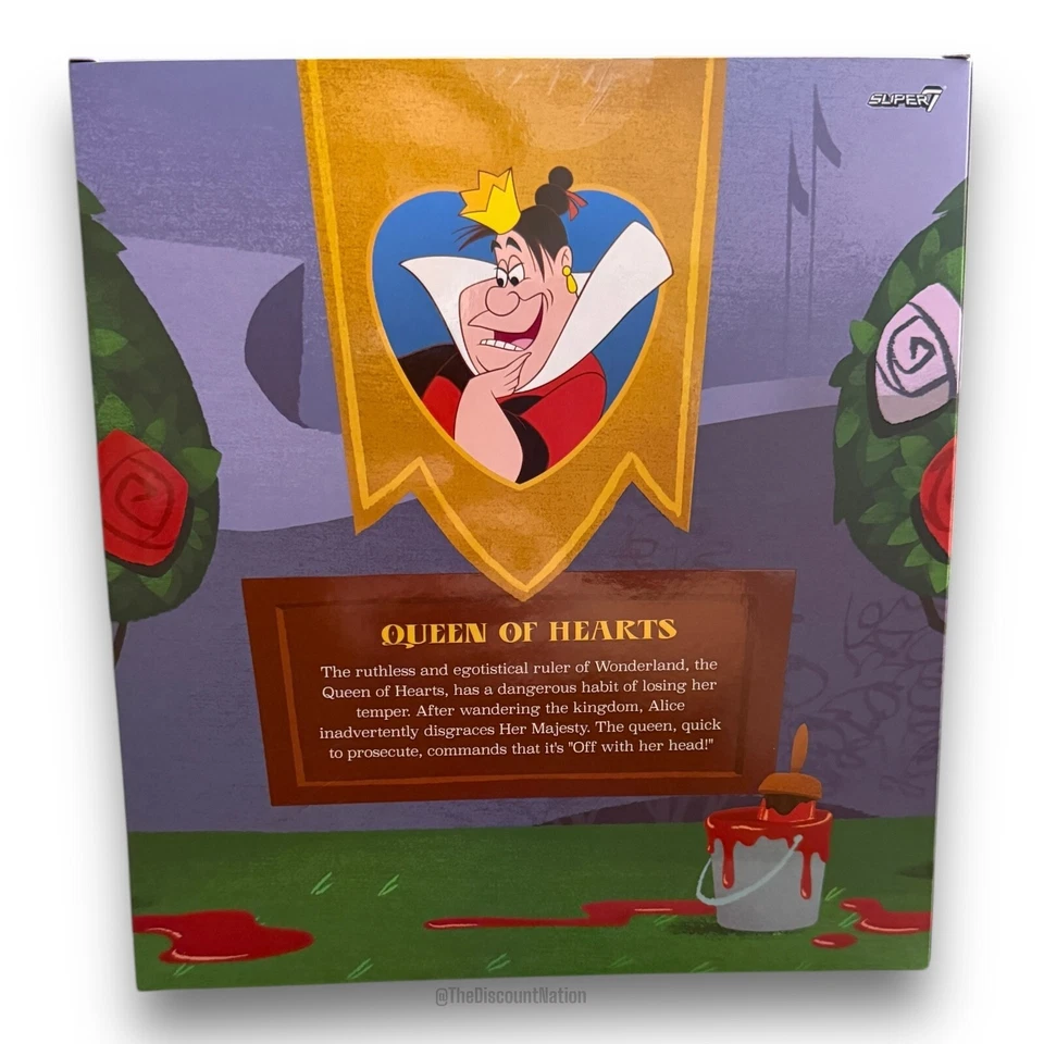 Figura Alicia en el País de las Maravillas Reina de Corazones Super7 Nueva en Caja y SELLADA Foto 3 de 4