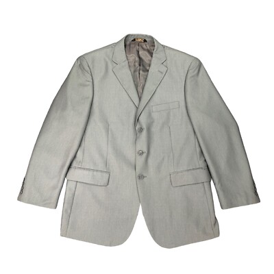 Caravelli Blazer Men 42S Silver Shoulder Pads Button Sport Coat