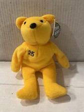 NWT Salvino's Bamm Beano's MLB Edmonds 25 Yellow Beanie Bear 