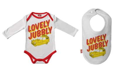 Only Fools and Horses Official Babygrow and Bib Set - yellow or white