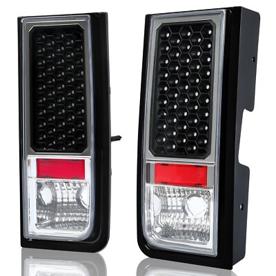 Pair Red FULL LED Tail Lights For Hummer H2 2003 2004 2005 2006 2007 2008 2009