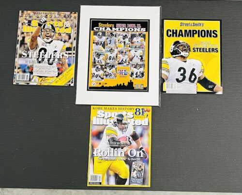 Pittsburgh Steelers Super Bowl XL 11 x 14 Matted Photo & 3 Magazines (SI) - Afbeelding 1 van 5