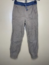 Sonoma Boys Size 7 Khaki Cargo Jogger Pants Elastic Drawstring Waist