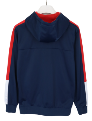 ELLESSE Hoodie Men's SMALL Full Zip Hooded Pockets Logo Dark Blue