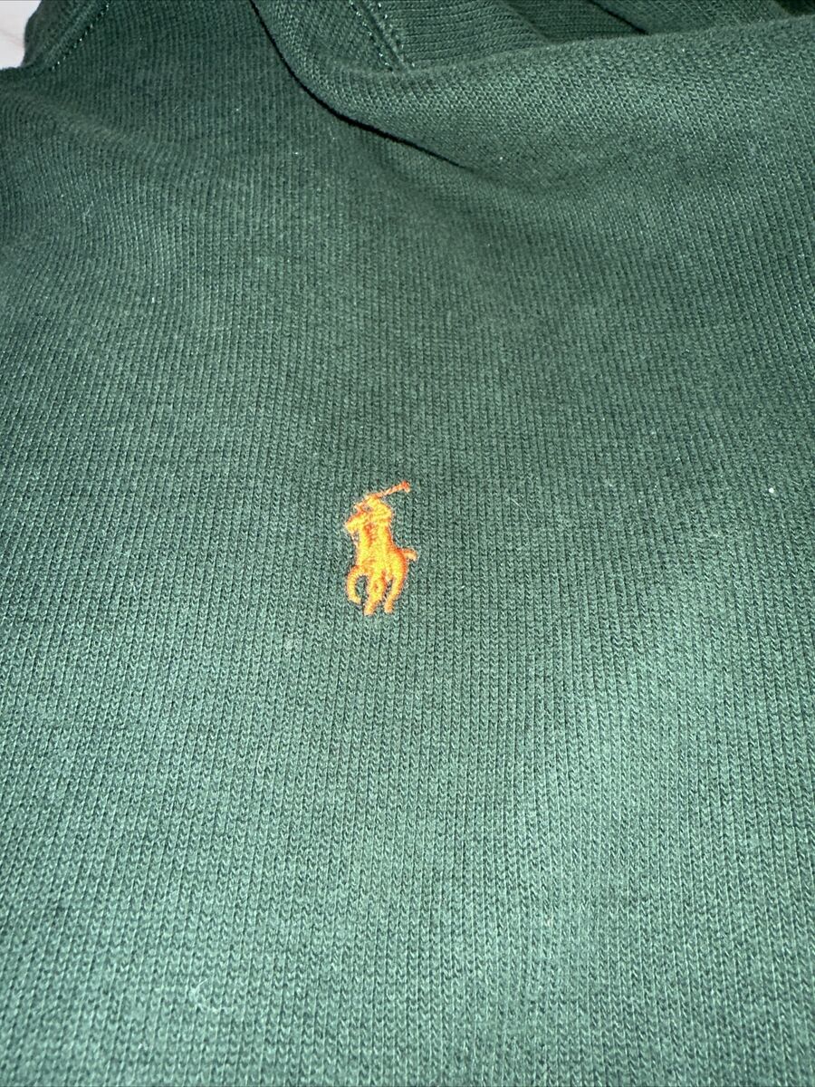 Vintage 90s Polo Ralph Lauren XL green orange Pony Quarter Vintage 90s Polo Ralph Lauren XL green orange Pony Quarter