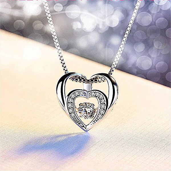 Pandora double heart necklace sale