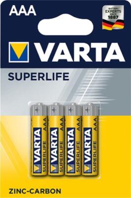 8 x Varta Superlife AAA R03 Batterie Zink Carbon 2003 MN2400 Micro 1,5V 4er Bli.