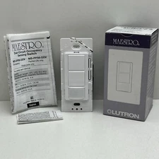 Lutron Maestro MS-PPS6-DDV-WH Dual-Circuit Occupancy Vacancy Sensing Switch
