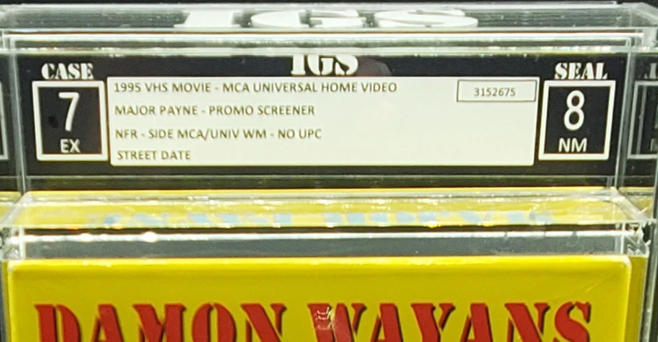 Promo Screener IGS 1995 7-8 MAJOR PAYNE VHS GRADED MOVIE CGC VGA  - Image 3 of 3
