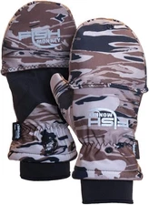 Fish Monkey Tundra Insulated Mitten Fishing Gloves Fall Water Camo Large