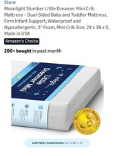 Little Dreamer Mini Crib Mattress - Dual-Sided, 2-Stage Baby and Toddler Mattres