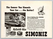 1947 Simoniz Car Polish & Protectant Vintage Print Ad The Sooner the Better