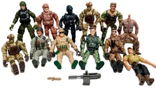 Lanard The Corps Action Figures & New Ray Lot Of 10 + Special Forces Rifle Knife