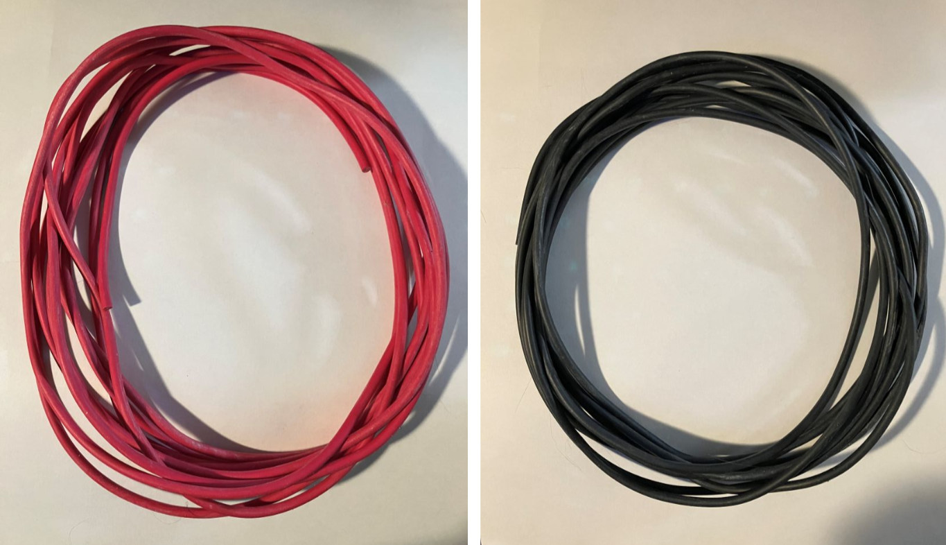 15ft each Black+ Red EPDM Rubber High Voltage 18 AWG Belden 8899 Test Lead Wire
