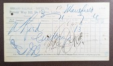 1874 Midland Railway St Pancras Station to Mansfield Station Parcels Waybill