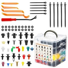 1240Pcs Car Retainer Clips Kit 32 Sizes Bumper Fender Door Panel Fasteners