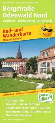 Bergstraße Odenwald Nord, Bensheim - Reichelsheim - Michelstadt 1 : 50 000...