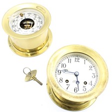 Antique Brass Americana Chelsea Clock Ship Bell Barometer Key Lot of 2 #WB5420