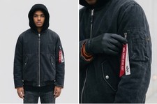 Alpha Industries Men s Hooded Bomber Jacket F...