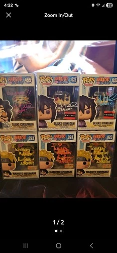 Funko Pop! Naruto Uzumaki & Sasuke Autographed Exclusive Vinyl Figures