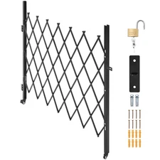 Uimoso Single Folding Security Gate Lockable Scissor Gate 70.87 x 63.39 in (WxH)