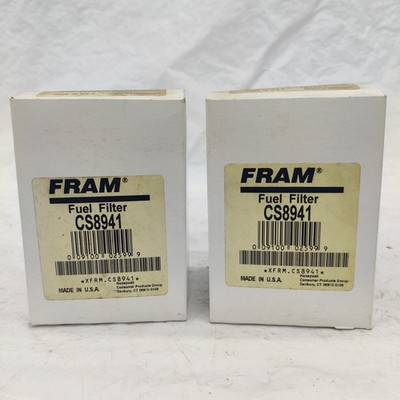 QTY 2 FRAM CS8941 FUEL FILTERS - FITS MANY - CHECK IF FITS YOUR EQUIPMENT