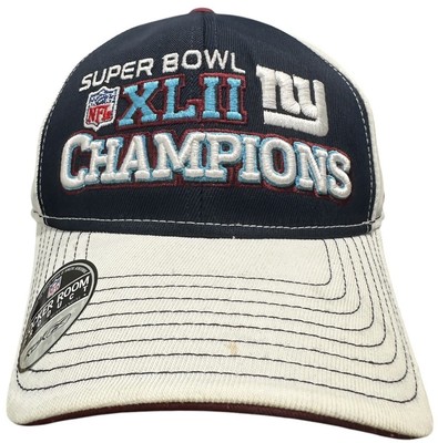 2008 New York Giants NY Super Bowl XLII Champions Reebok NFL Sideline Cap Hat