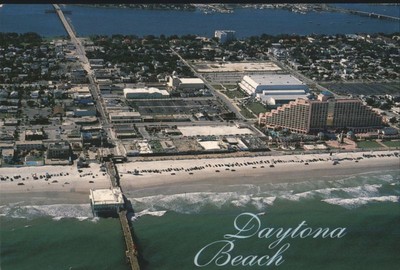 Aerial View of Daytona Beach,Pier,Marriott & Ocean Center,FL Volusia County