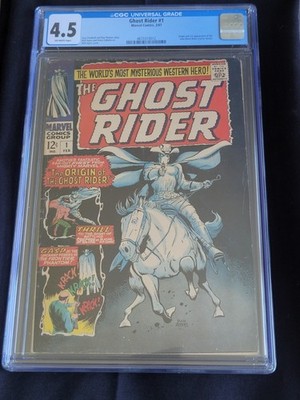 Ghost Rider #1 VG+ CGC 4.5 1st app Ghost Rider Carter Slade (Marvel Comics 1967)