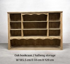 Rustic Display Cabinet Large Shelving Unit Solid Wood Industrial Furniture Oak
