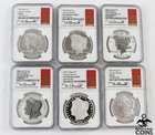 Set of 6: 2023 Morgan & Peace Dollar Silver Coins NGC MS70 & PF70 Ultra Cameo