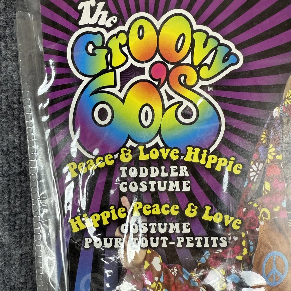 Fun World Groovy 60's Peace & Love Hippie Child Girls Costume Small 24Months-2T - Image 4 of 4