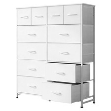 Fabric Cabinet with 12 Drawers Clothes Storage Tower Organizer Stand for Bedroom