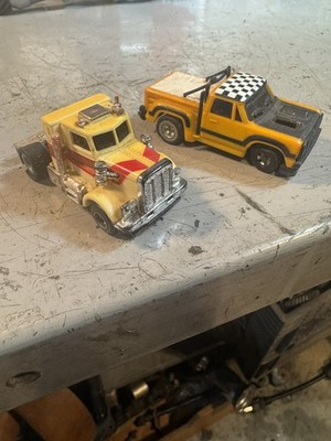 1977 Ideal TCR Jam Car Slotless Racing Semi Rig. And Dodge truck