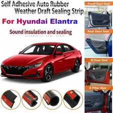 Door Rubber Seal Strips Weather Draft Wind Noise Reduction C For Hyundai Elantra