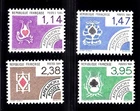 FRANCE #1919-1922 MNH PLAYING CARD SUITS