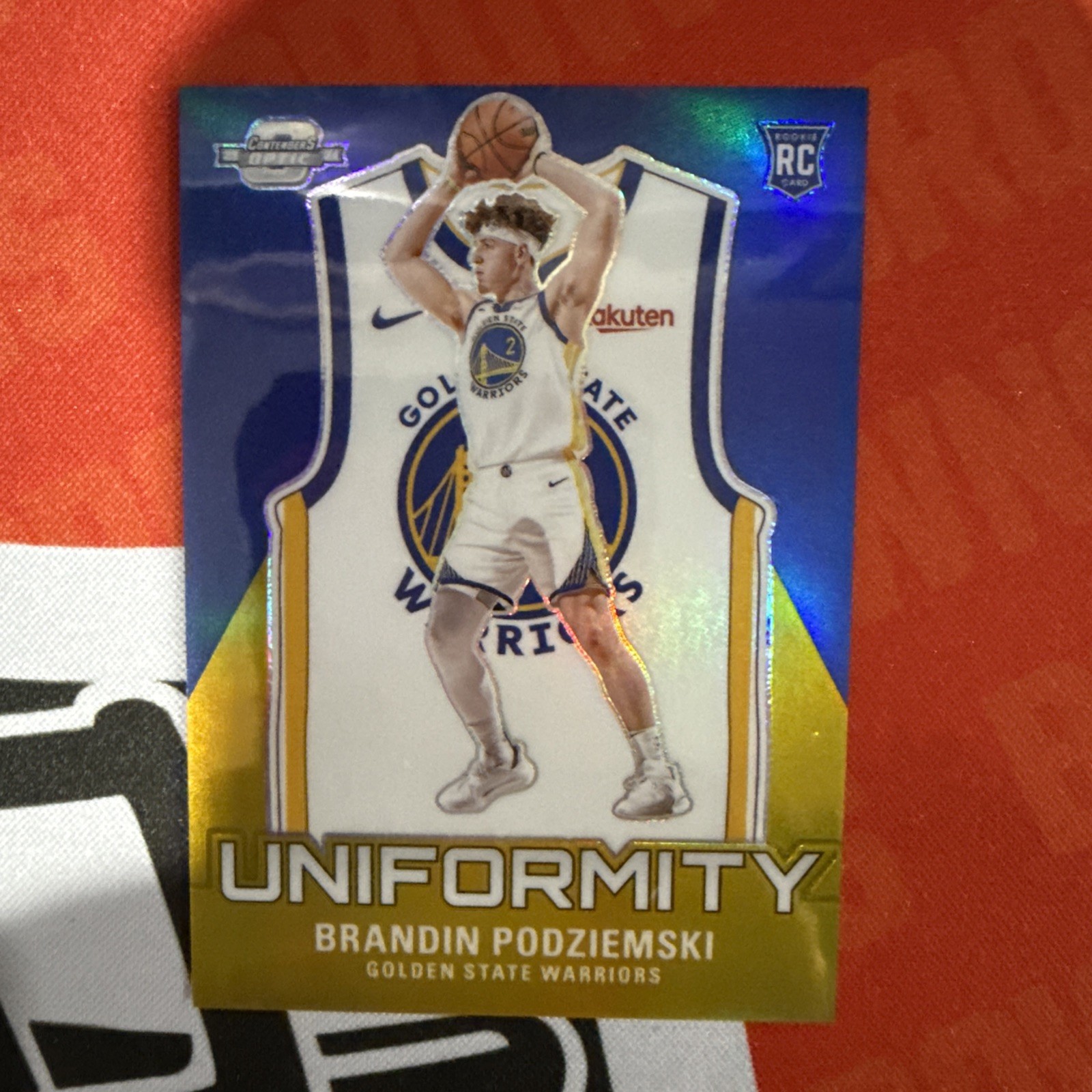 2023-24 Contenders Optic Brandin Podziemski Uniformity RC Gold #9/10